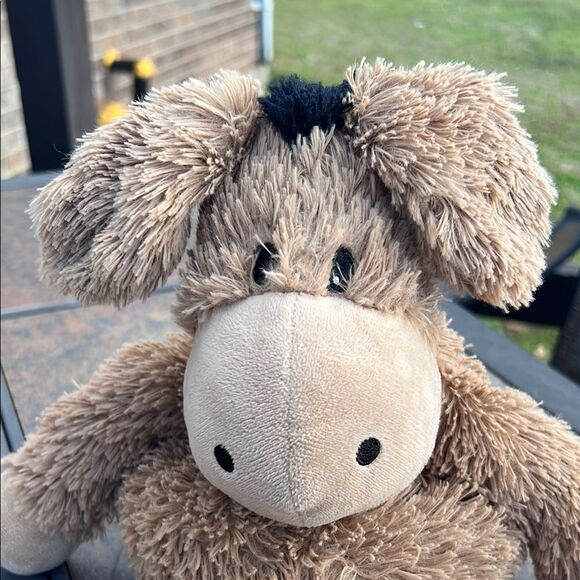 Warmies Adorable Brown Plush Weighted Donkey Toy - Picture 2 of 12